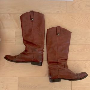 Frye Melissa Button boots / burgundy leather / size 8.5